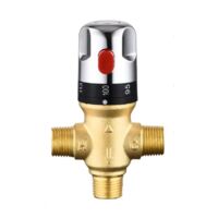 Miscelatore termostatico regolabile per bagno Miscelatore acqua in ottone Valvola di controllo della temperatura per miscelazione acqua calda/fredda