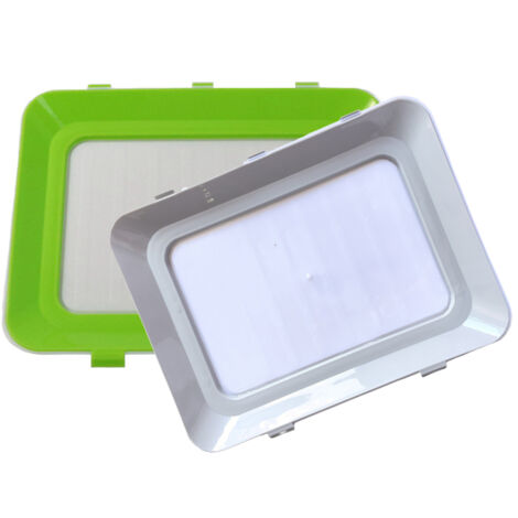 Fiambrera Fiambrera Fresh & Clik I Juego de 2 bandejas de almacenamiento alternativa a la lámina de plástico apto para uso alimentario I Lámina reutilizable para alimentos (1/5)