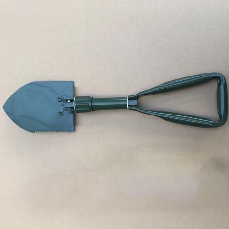 Pala de jardinería estable de acero al carbono, pala plegable multifuncional, pala de camping, accesorios esenciales para uso en exteriores (M verde) (1/5)
