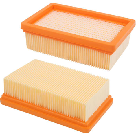 2 filtros de repuesto para aspiradora Kärcher WD4 WD5 WD6 MV4 MV5 MV6 plisados planos (1/5)