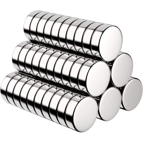 60 imanes de neodimio ultrafuertes para nevera, pequeños imanes redondos para nevera, placa magnética, puerta, pizarra, tarjeta, caja de almacenamiento gratuita incluida, 10 x 3 mm