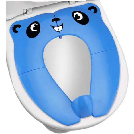 Azul Bebé Reductor de Inodoro Plegable Asiento para Niños Reductor de Inodoro de Viaje Asiento de Orinal de Viaje Plegable para Niños Bebé