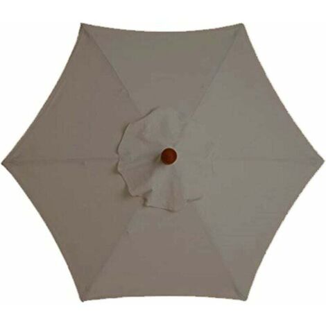 Funda de Repuesto para Sombrilla - 6 Ballenas - 3 M - Impermeable - Anti-Ultravioleta - Tela de Repuesto (3M / 9.8Ft, Caqui)
