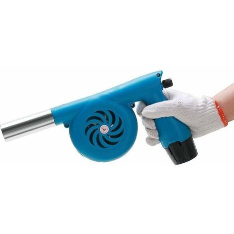Soplador eléctrico de camping para barbacoa al aire libre, soplador pequeño recargable de gran viento (azul) (1/5)
