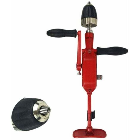 Taladro manual con manivela, taladro de pecho de doble engranaje, máquina roscadora de manivela micro manual automática para madera y plástico, ámbito de aplicación: 0,8-10 mm