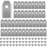 45 cuchillas de titanio para todos los cortacéspedes robóticos Husqvarn/Automower/Yardforce/Gardena (3g-0,75 mm) con 45 tornillos, cuchillas de repuesto para modelos 105,310,315,320,420,430x,r40i