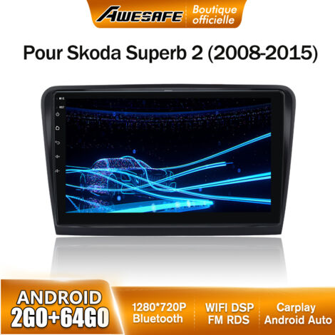 AWESAFE Autoradio Android 13 pour Skoda Superb 2(2008-2015) 2Go+64Go 10'' Écran Tactile Carplay Android Auto GPS WiFi FM (1/5)