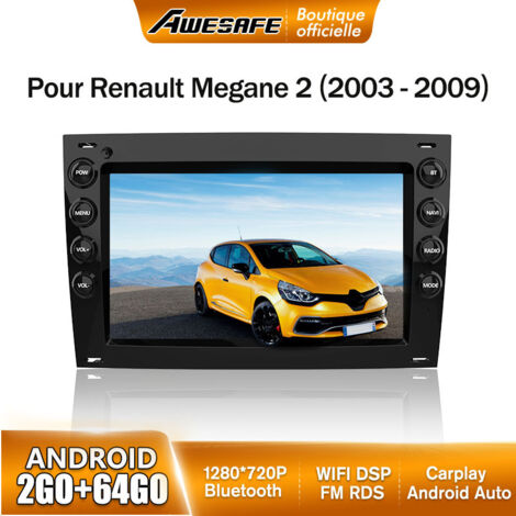 AWESAFE Autoradio Android 13 2Go+64Go pour Megane 2 (2003-2009) 7 '' Écran Tactile Carplay Android Auto Bluetooth WiFi RDS (1/5)