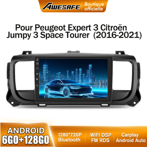 AWESAFE Autoradio Android 13 pour Peugeot Expert 3 Citroën Jumpy 3 Space Tourer (2016-2021) 6Go+128Go 9'' écran Carplay Android Auto (1/5)
