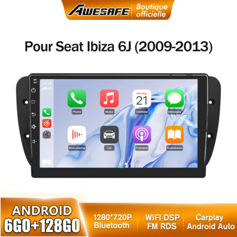 AWESAFE Autoradio Android 13 pour Seat Ibiza 6j (2009-2013) 6Go+128Go 9'' écran Tactile avec Carplay GPS Bluetooth Android Auto WiFi (1/5)
