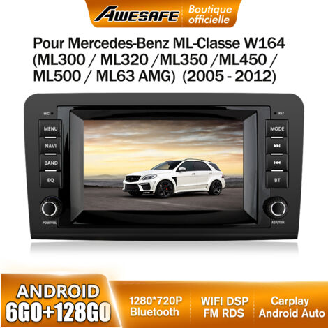 AWESAFE 4G Autoradio Android 13 pour Mercedes Benz ML-Classe W164/GL-Classe X164 (2005-2012) 6Go+128Go 8'' Écran Carplay (1/5)
