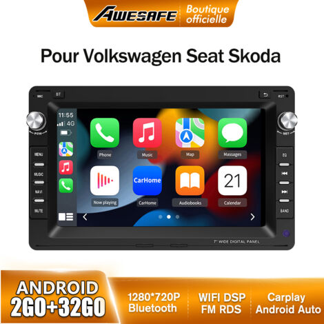 AWESAFE Autoradio Android 13 pour VW Passat B5 Golf Polo MK4 T5 2Go+32Go avec 7'' Écran Tactile GPS Carplay Android Auto Bluetooth