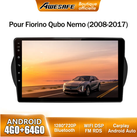 AWESAFE Autoradio Android 13 pour Fiorino Qubo Nemo (2008-2017) 4Go+64Go 10'' Écran Tactile Carplay Android Auto GPS WiFi FM (1/5)