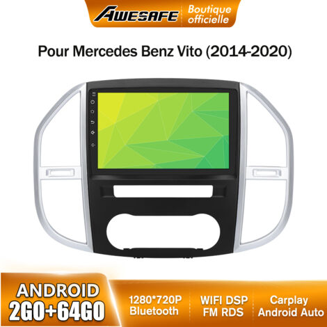 AWESAFE Autoradio Android 13 pour Mercedes Benz Vito (2014-2020) 2Go+64Go 10'' écran Tactile Carplay GPS WiFi Bluetooth Android Auto (1/5)