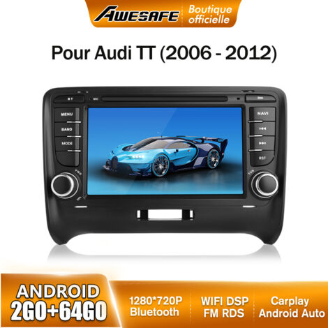 AWESAFE Autoradio Android 13 pour Audi TT MK2 8J (2006-2012) 2Go+64Go avec 7'' Écran Tactile Carplay Android Auto GPS WiFi RDS (1/5)