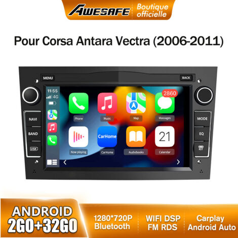 AWESAFE Autoradio Android 13 2Go+32Go pour Opel Corsa Vivaro Antara Zafira Astra Meriva 7 '' Écran Tactile Carplay Android Auto