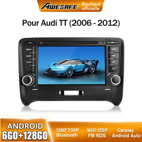 AWESAFE 4G Autoradio Android 13 pour Audi TT MK2 8J (2006-2012) 6Go+128Go avec 7'' Écran Tactile Carplay Android Auto GPS WiFi RDS (1/5)