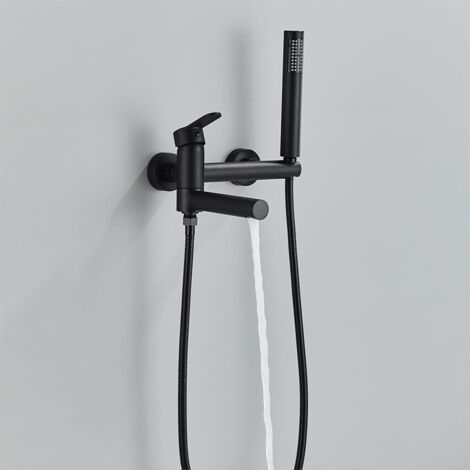 Produktbild von Manuelles Mischventil 1/2 Zoll – Einhebel, Rund, Verdeckt, Messing, Für Dusche, Schwarz