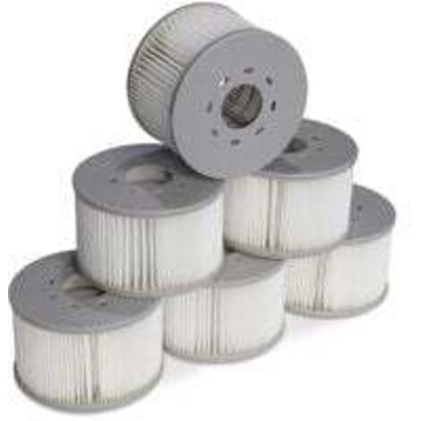 Set mit 6 Filtern für aufblasbare MSPA V2 Whirlpools. Ø 106 cm – 6 Ersatzfilterkartuschen für aufblasbare MSPA Whirlpools.