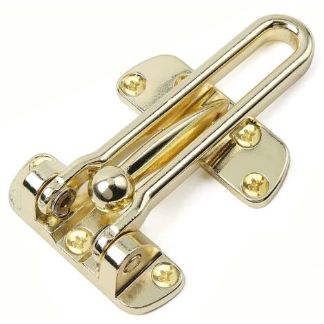 Türsicherung mit Diebstahlschutz, Kindersicherung für Türverriegelung, Schwingstange, Gold