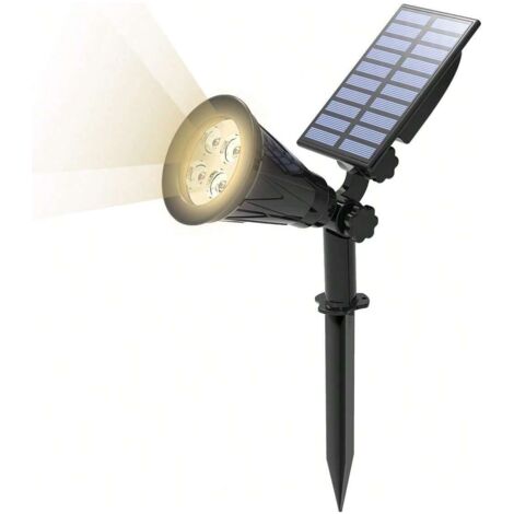 Solarbetriebene Außenstrahler, Sicherheitsbeleuchtung für Gärten und Landschaften, automatische Ein-/Ausschaltung, 180° verstellbarer Winkel, für Terrassen, Bäume und Pools (1/5)