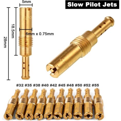 EBTOOLS Vergaser-Düsen Set – 20 Stück Haupt- & Langsamläuferdüsen | Für OKO, KOSO, PE, PWK Vergaser | Aluminium, 155–178 & 32–55 Größen