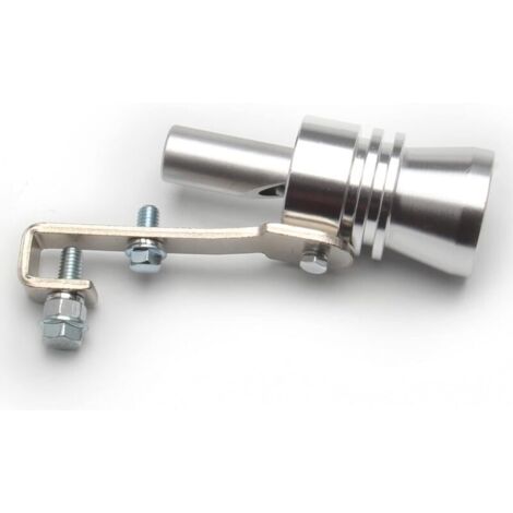 Silver XL Turbo Sound Simulator Schalldämpfer, Auto-/Motorrad-Auspuffzubehör, passend für Ø 56–85 mm, Sport Tuning (1/4)