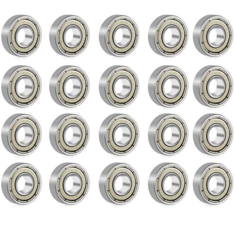 608 ZZ Doppelt abgedichtete Metallkugellager für Rollschuhe, Skateboards, Longboards und Waveboards, 8x22x7 mm, 20 Stück (1/5)