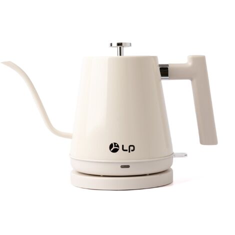Namajunas Retro-Wasserkocher – 800 ml Fassungsvermögen – Edelstahl – Elektrischer Wasserkocher – Schwanenhals-Wasserkocher – Kaffeekessel – Wasserkocher für heißes Wasser – Sahne