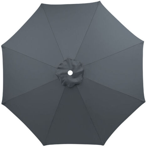 8-Rippen-Sonnenschirmbezug, 3 m wasserdicht, UV-beständig, Ersatzstoff, Grau