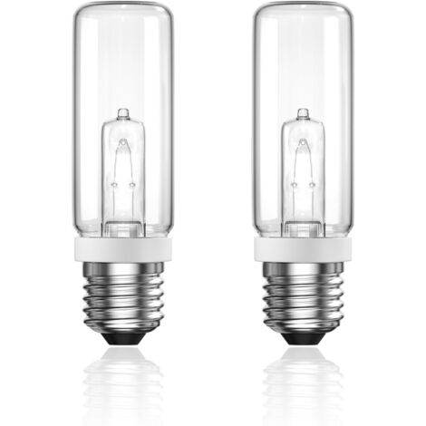 TobeBright 100W E27 Halogenröhre, warmweiß (2800K), dimmbar, 1291lm, klare Halogenröhre für Studio, Schlafzimmer, Büro, Wohnzimmer, 220–240V Wechselstrom, 2er-Pack (1/4)