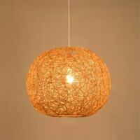Pendelleuchte aus Naturrattan, handgewebter Kronleuchter, Hängelampe für Kücheninseln, Hängeleuchten im Landhausstil, Café-, Buchladen- und Flurbeleuchtung