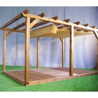 Store de pergola 3x4 Perméable ivoire