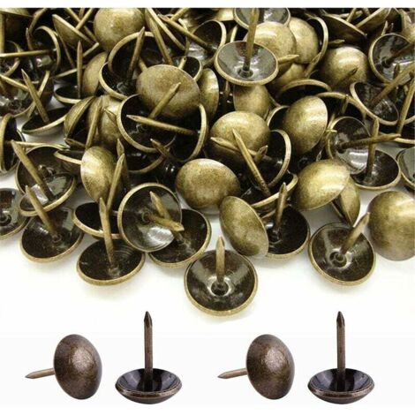 Forehill – Lot de 500 clous tapissier décoratifs 17x11 mm – Bronze rétro en métal durable – Pour canapés, fauteuils et lits vintage