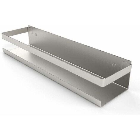 Forehill – Étagère de douche sans perçage – Acier inoxydable SUS304 brossé – Auto-adhésif – Dimensions 30 x 10 x 5,8 cm pour environnements humides