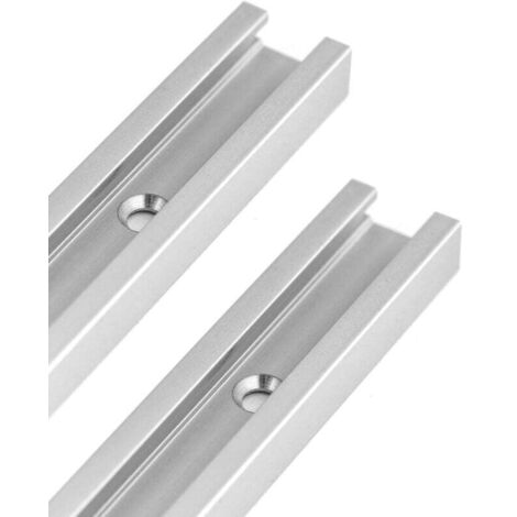 FOREHILL 300 mm T-Track T-Slot en Aluminium, Rail à Onglet en T pour Scie à Table, Défonceuse et Outils de Travail du Bois, 19 x 9.5mm, 2 Pièces (1/5)