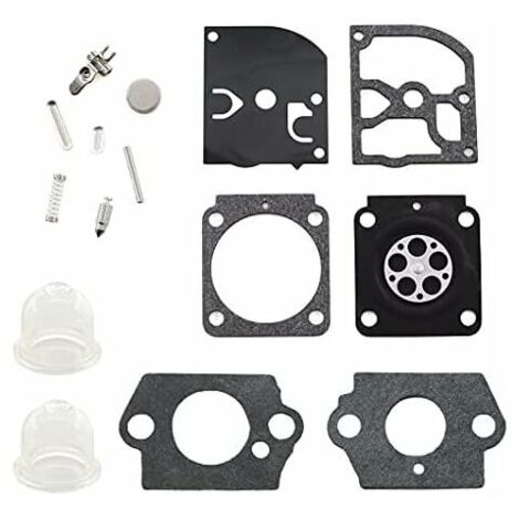 Forehill – Kit de réparation de membrane de carburateur Stihl FS38 FS45 FS55 FS46 HS45 BG45 BG85 MM55 BT45 C1Q-S66 – 2 joints et 2 ampoules d'amorçage inclus