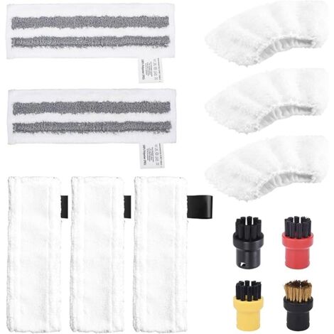FOREHILL Serpillière Microfibre pour Sol, pour Kärcher SC1 SC2 SC4 SC5, Lingettes Microfibres Vapeur Lavables, Lingettes Remplacement, avec (1/5)