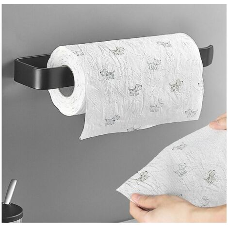 Porte-sopalin Mural Sans Perçage Porte Sopalin Adhesif Supports Pour Papier Essuie-Tout En Aluminium, Auto-adhésif Porte Decoration Maison Support Multi-usage élégant
