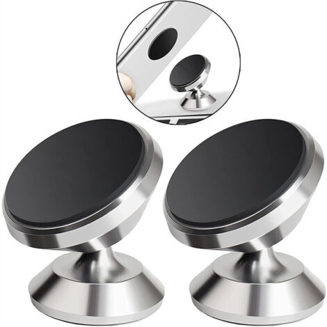 FOREHILL Support de Téléphone de Voiture Navigation Fixe Magnétique Magnétique Fournitures de Voiture Type de Ventouse Pâte Universelle-Argent 2 Pièces (1/5)