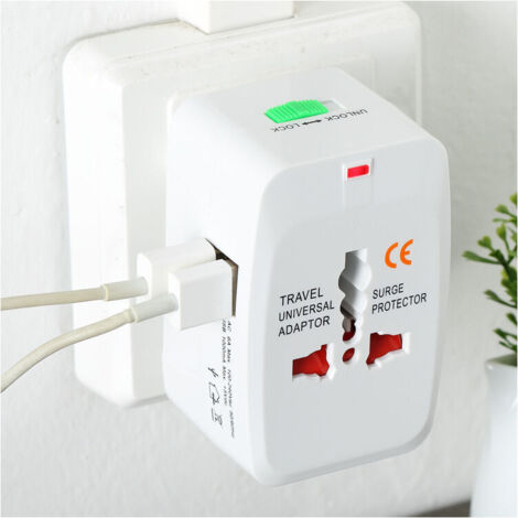 Adaptateur Voyage Universel, Adaptateur Prise Universelle Multi Fonction Avec 2 Ports Usb France Usa Uk Et Australie Plug Adapter All In One 92833866
