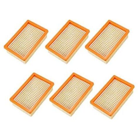 Lot de 6 Filtres pour Aspirateur Karcher MV4 MV5 MV6 WD4 WD5 WD6, PièCes de Rechange Filtre HéPatique (1/5)