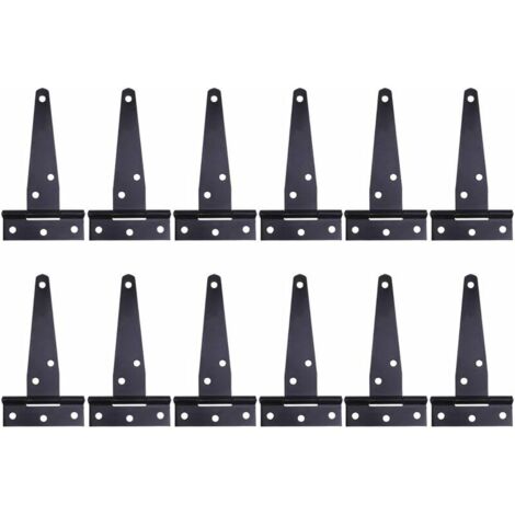 Lot De 4 Charnières En T Galvanisées 100 Mm - Pour Portail, Porte En Bois, Fenêtre - Vis Incluses