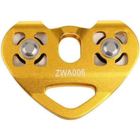 Poulie 30kN Alliage Aluminium-Magnésium - Poulie Treuil Stable Avec Grande Roue Pour Sports Et Secours