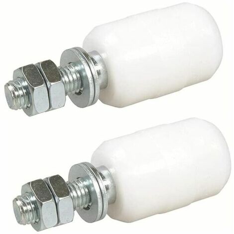 Olive De Guidage Supérieure Nylon, 2 Unitésrouleaux pour Porte Coulissante, Fixation avec Tige Filetée, Olive ou Galet de Guidage pour Portail Coulissant ou Autres Applications (40 x 60MM) Carivent