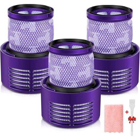 FOREHILL 3 Filtres pour Dyson Cyclone V10 SV12 Aspirateurs V10 Absolute Animal Motorhead Pro Total Clean Extra, Lot de 3 Filtre Lavable de (1/5)