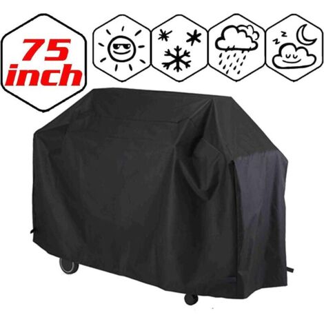Housse de Barbecue Rectangle 190x71x117cm tissu Oxford résistant étanche à la poussière protecteur de gril de Barbecue extérieur (1/5)