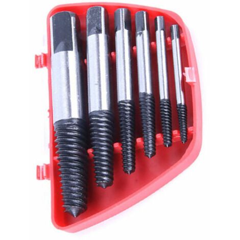 6 pièces/ensemble extracteur de vis filetage dentelé tête carrée cassé endommagé vis boulon outils de suppression