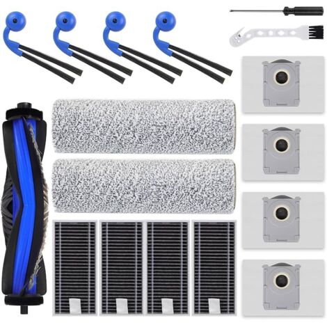 FOREHILL X9 Accessoires pour aspirateur Ecovacs Deebot X9 Pro Omni / X9 Pro, 1 Brosse Principale, 2 Rouleaux de FOREHILL, 4 brosses latrales, 4 filtres HEPA, 4 Sacs poussire, 1 Outil de Nettoyage (1/5)