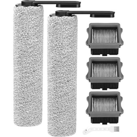 FOREHILL 6 Rouleau de Brosse Rechange et Filtre Accessoires pour Tineco Floor One S5/S5 Pro/S5/S5 Pro 2 pour Aspirateurs Secs et Humides,3 Filtres,2 Rouleaux Brosse,1 Brosse Nettoyage(No pour S5 Combo (1/5)